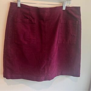 Boden Rich Burgundy Mini Skirt